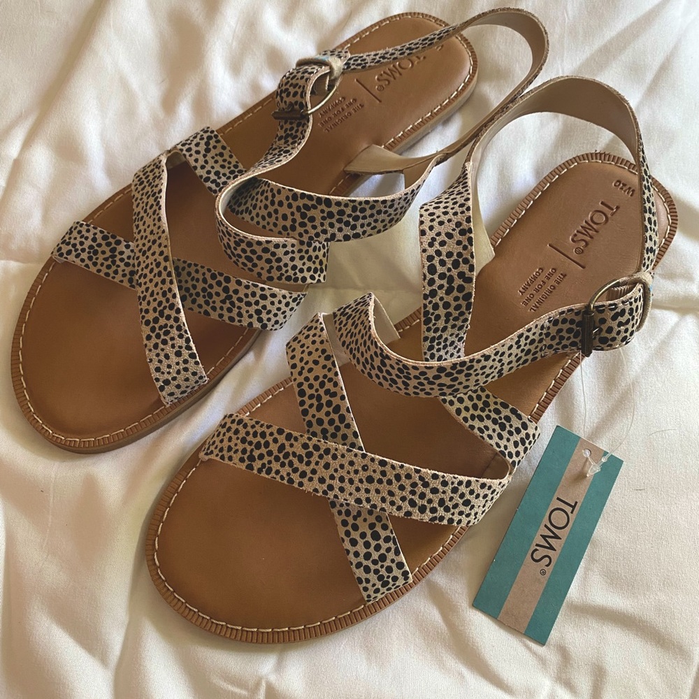 Cheetah print sandals. Brand new!